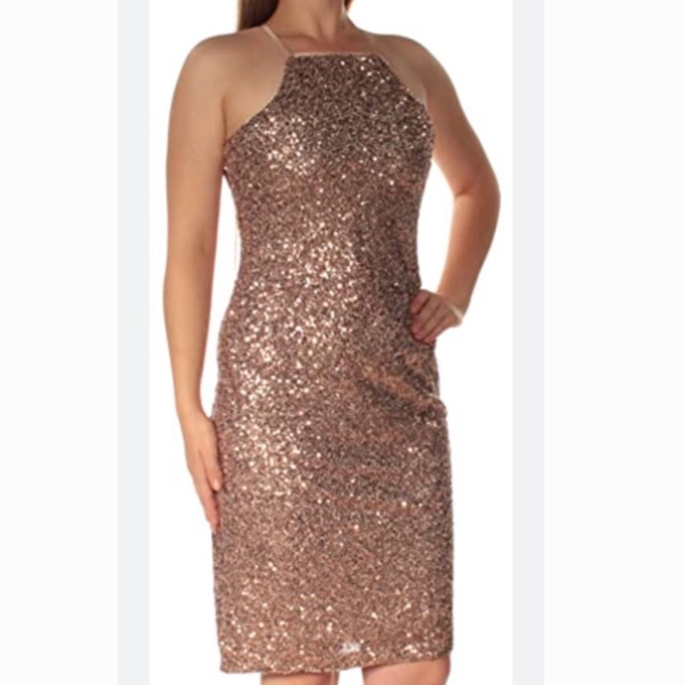 GUESS Women's Sequin Midi Cocktail Dress